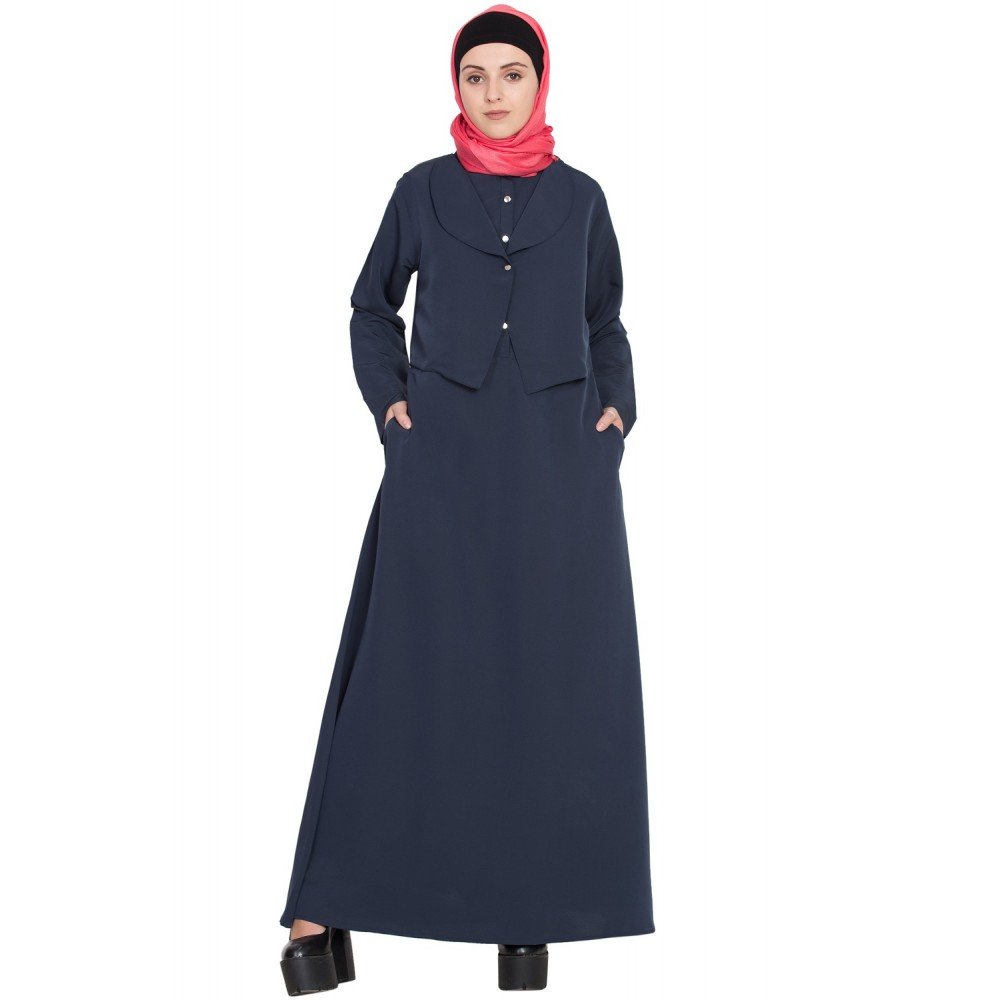 Jacket Front Open Casual Abaya