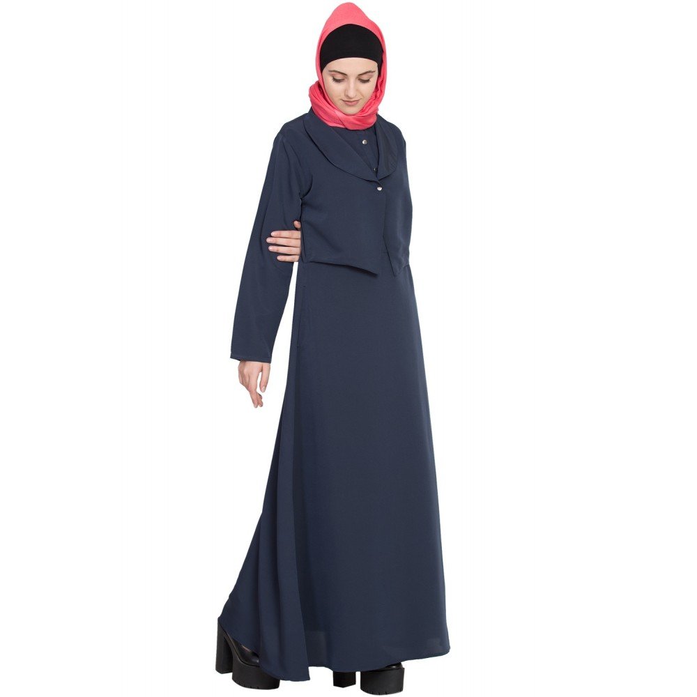 Jacket Front Open Casual Abaya - Image 2